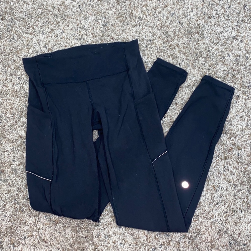 lululemon fast and free leggings 25”; size 4